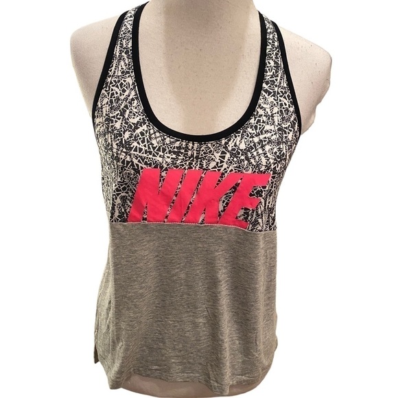 Nike Razor Back Tank Top Women’s Size Medium Black & Neon Pink Sleeveless NWT - Picture 1 of 12